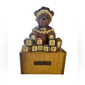 Vintage "Teddyland" Old Teddy ceramic piggy bank